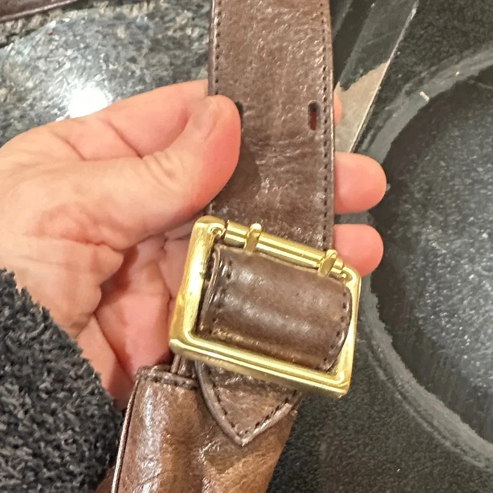 Elegant hobo international Brown Leather Shoulder Bag large - Picture 4 of 10